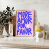 touch elegance space More Amor Por Favor poster trendy blue purple wall art heartfelt gift stylish artwork room decor A4 cm A0