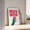 kitchen decor More Wine poster chic gray blue palette trendy wall art perfect gift lovers stylish touch space framed print unframed artwork walls today