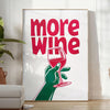 kitchen decor More Wine poster chic gray blue palette trendy wall art perfect gift lovers stylish touch space framed print unframed artwork walls today