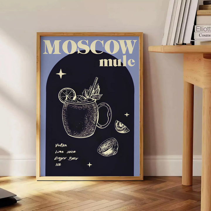 Moscow Muule Coktail Cocktail Print Travel Poster High Quality Frame Premium Print Home Decor Color