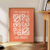 space motivational poster vibrant orange warm brown tones daily success wall art piece thoughtful gift motivation sizes A4 cm A0