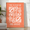space motivational poster vibrant orange warm brown tones daily success wall art piece thoughtful gift motivation sizes A4 cm A0