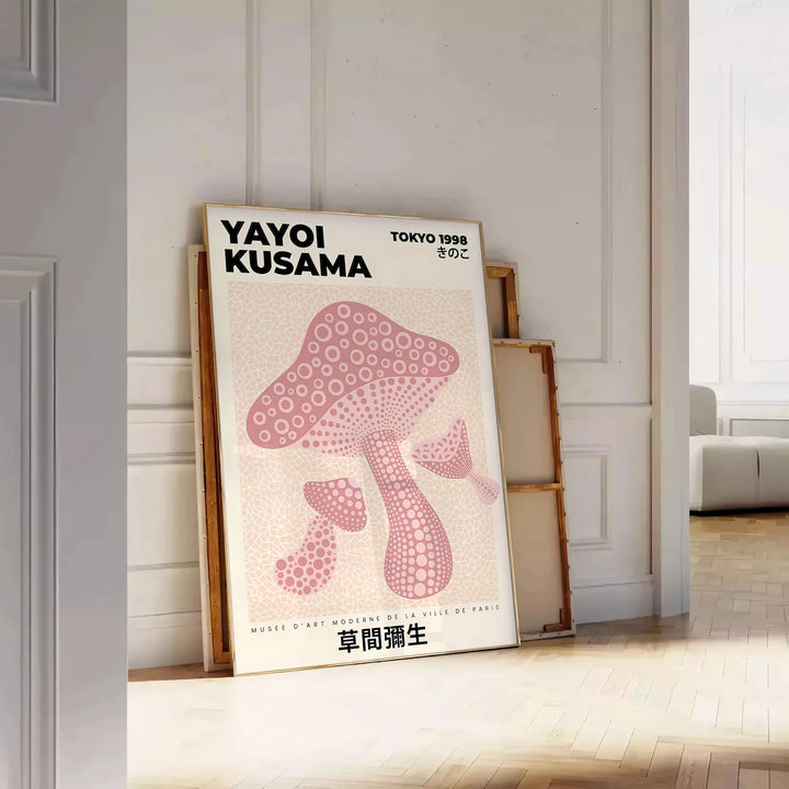 Mushroom Yayoi Kusama Art Travel Poster High Quality Frame Premium Print Home Decor Color