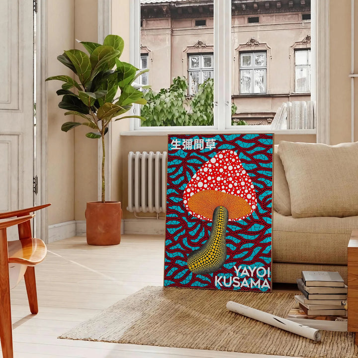 Mushroom Yayoi Kusama Poster 1 Travel Poster High Quality Frame Premium Print Home Decor Color