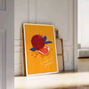 space My Secret Garden fruit poster vibrant orange blue hues captivating wall art ideal gift splash nature indoors various dimensions A4 cm A0