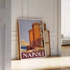 élégante affiche voyage Naples nuances noir vert une touche sophistiquée cadeau parfait amateurs art disponibles A4 cm A0