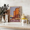 élégante affiche voyage Naples nuances noir vert une touche sophistiquée cadeau parfait amateurs art disponibles A4 cm A0
