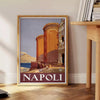 élégante affiche voyage Naples nuances noir vert une touche sophistiquée cadeau parfait amateurs art disponibles A4 cm A0