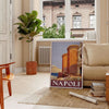 élégante affiche voyage Naples nuances noir vert une touche sophistiquée cadeau parfait amateurs art disponibles A4 cm A0