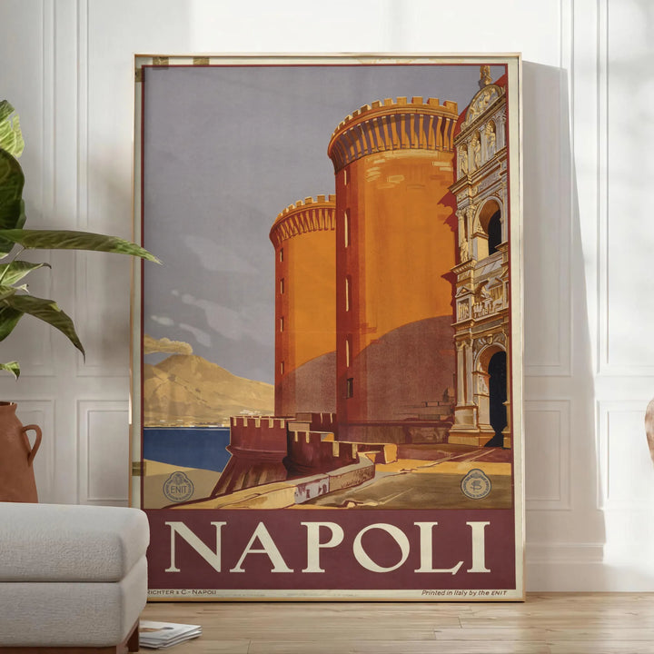 Napoli Travel Poster Wall Art Travel Poster High Quality Frame Premium Print Home Decor Color