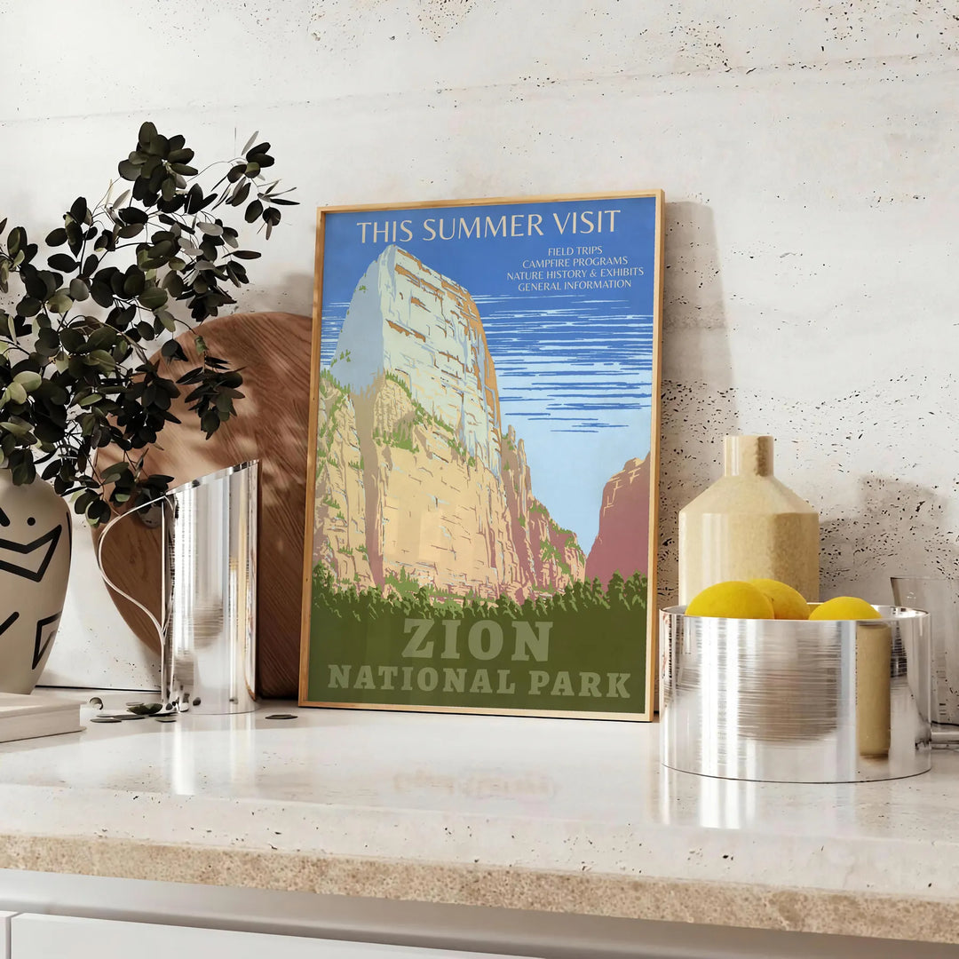 National Park Travel Poster Print Travel Poster High Quality Frame Premium Print Home Decor Color