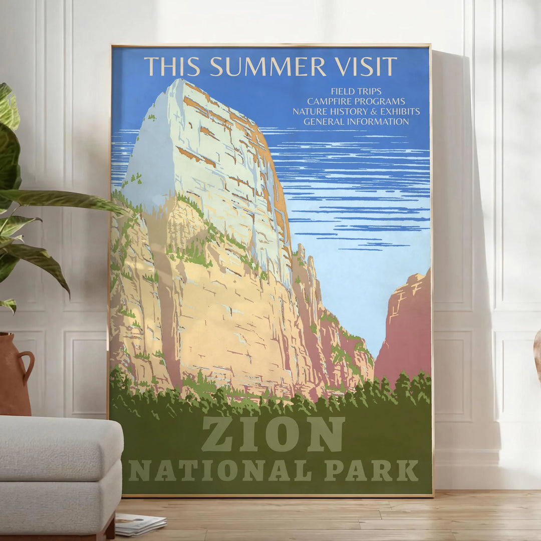 National Park Travel Poster Print Travel Poster High Quality Frame Premium Print Home Decor Color