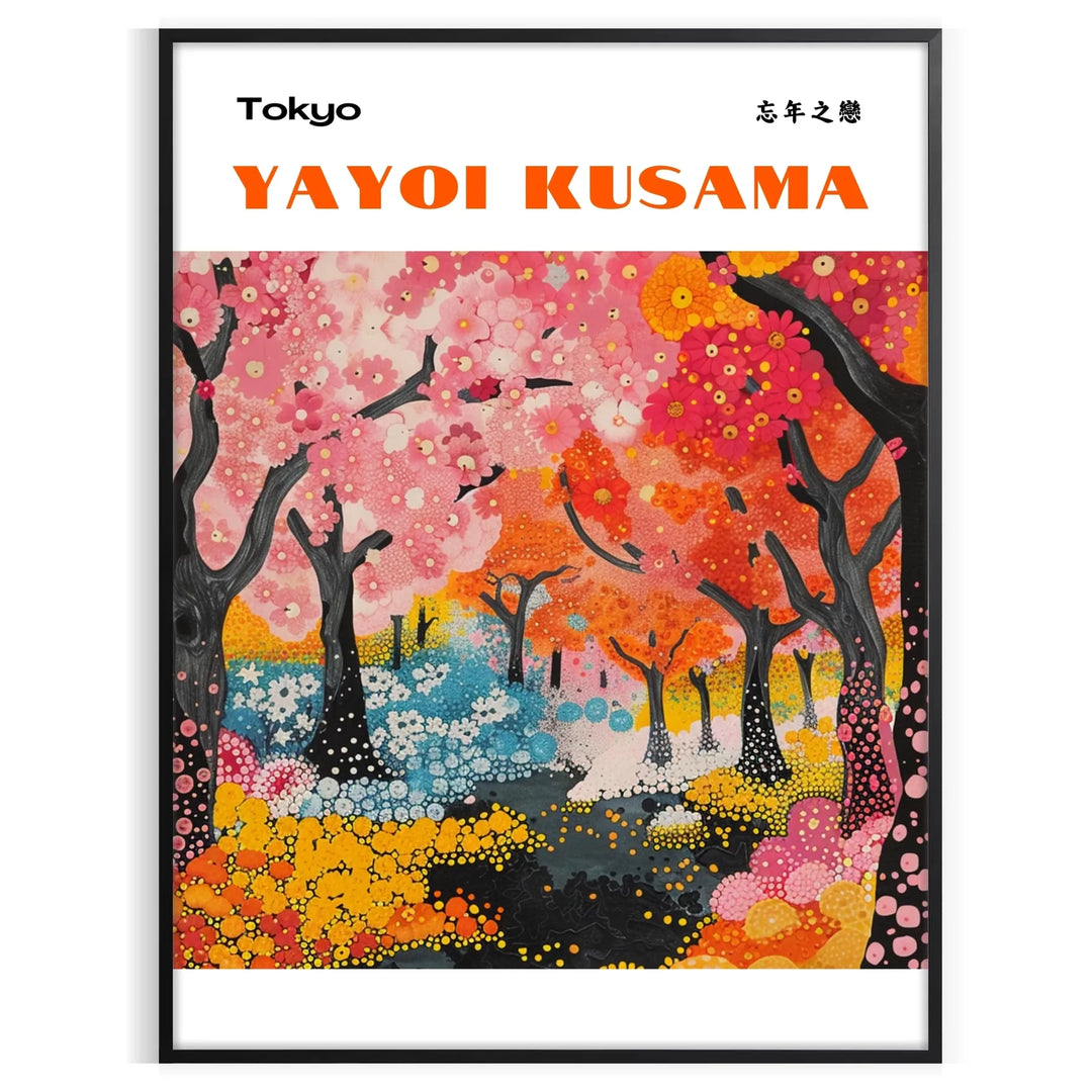 Nature Yayoi Kusama Art Print Travel Poster High Quality Frame Premium Print Home Decor Color