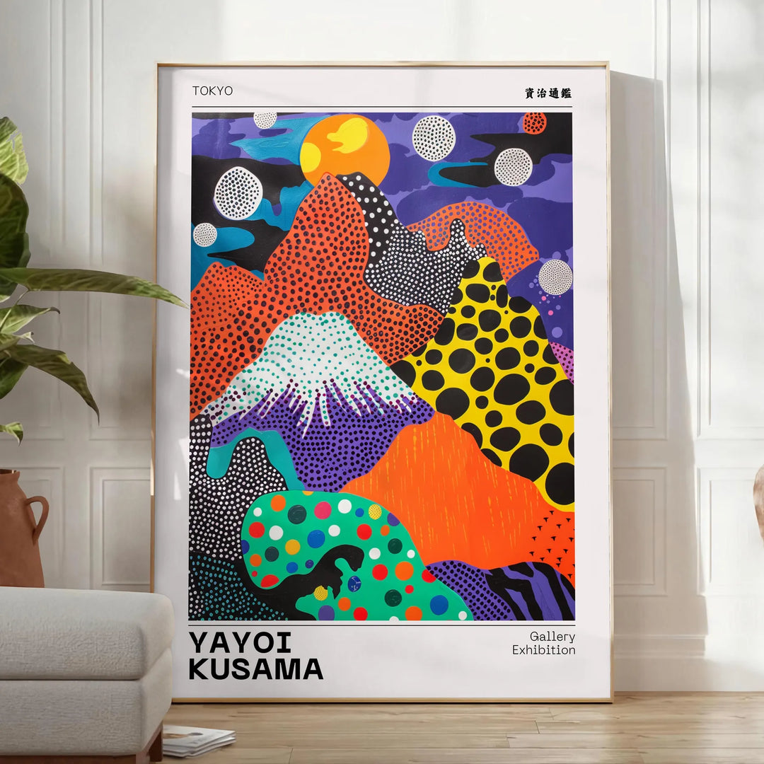 Nature Yayoi Kusama Wall Art Travel Poster High Quality Frame Premium Print Home Decor Color