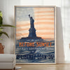 vibrant essence New York captivating poster shades green blue stunning wall art city allure perfect gift statement piece home office standalone print