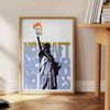 vibrant spirit New York stunning black orange travel poster captivating wall art perfect gift city lovers space print A4 cm A0
