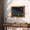 allure New York exquisite travel poster black green hues wall art magnificent piece city vibrant essence gift centerpiece space