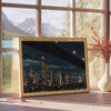 allure New York exquisite travel poster black green hues wall art magnificent piece city vibrant essence gift centerpiece space