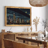 allure New York exquisite travel poster black green hues wall art magnificent piece city vibrant essence gift centerpiece space