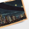 allure New York exquisite travel poster black green hues wall art magnificent piece city vibrant essence gift centerpiece space