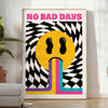 space No Bad Days motivational poster black orange tones captivating wall art inspiring gift powerful print setting unframed options decor