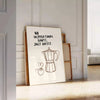 Affiche moderne élégante thème art cuisine café citation espace noir blanc formats A4 cm A0