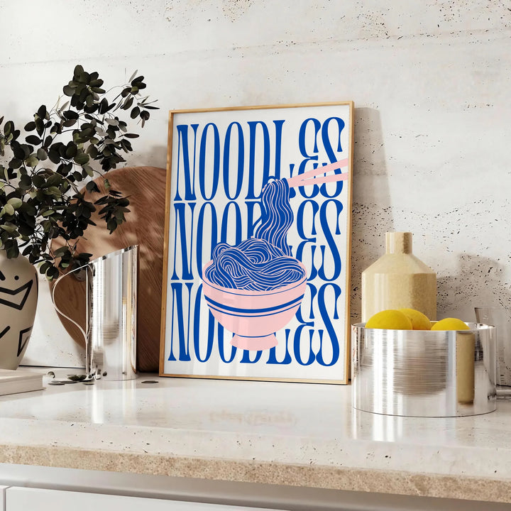 Noddles Kitchen Wall Art Travel Poster High Quality Frame Premium Print Home Decor Color