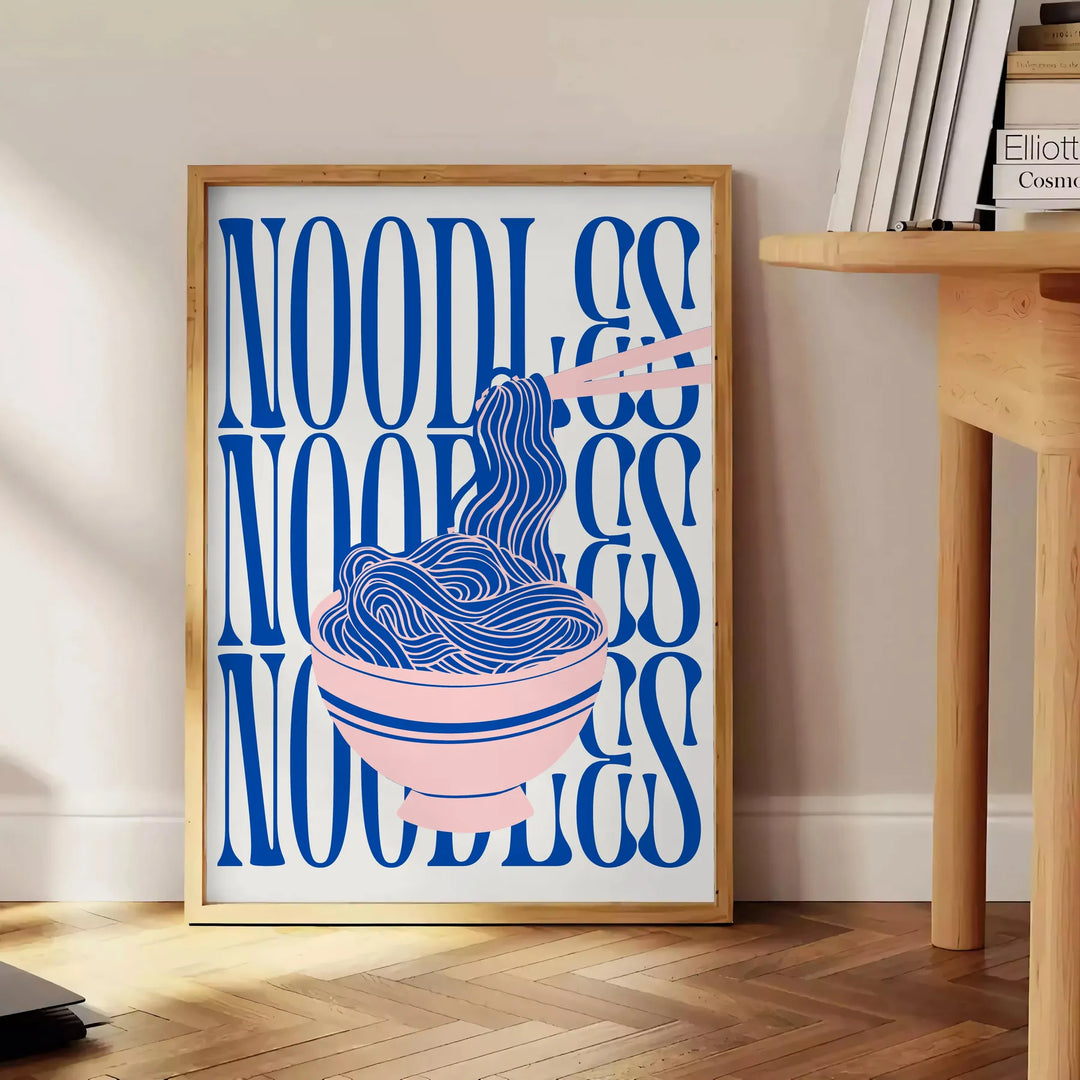 Noddles Kitchen Wall Art Travel Poster High Quality Frame Premium Print Home Decor Color