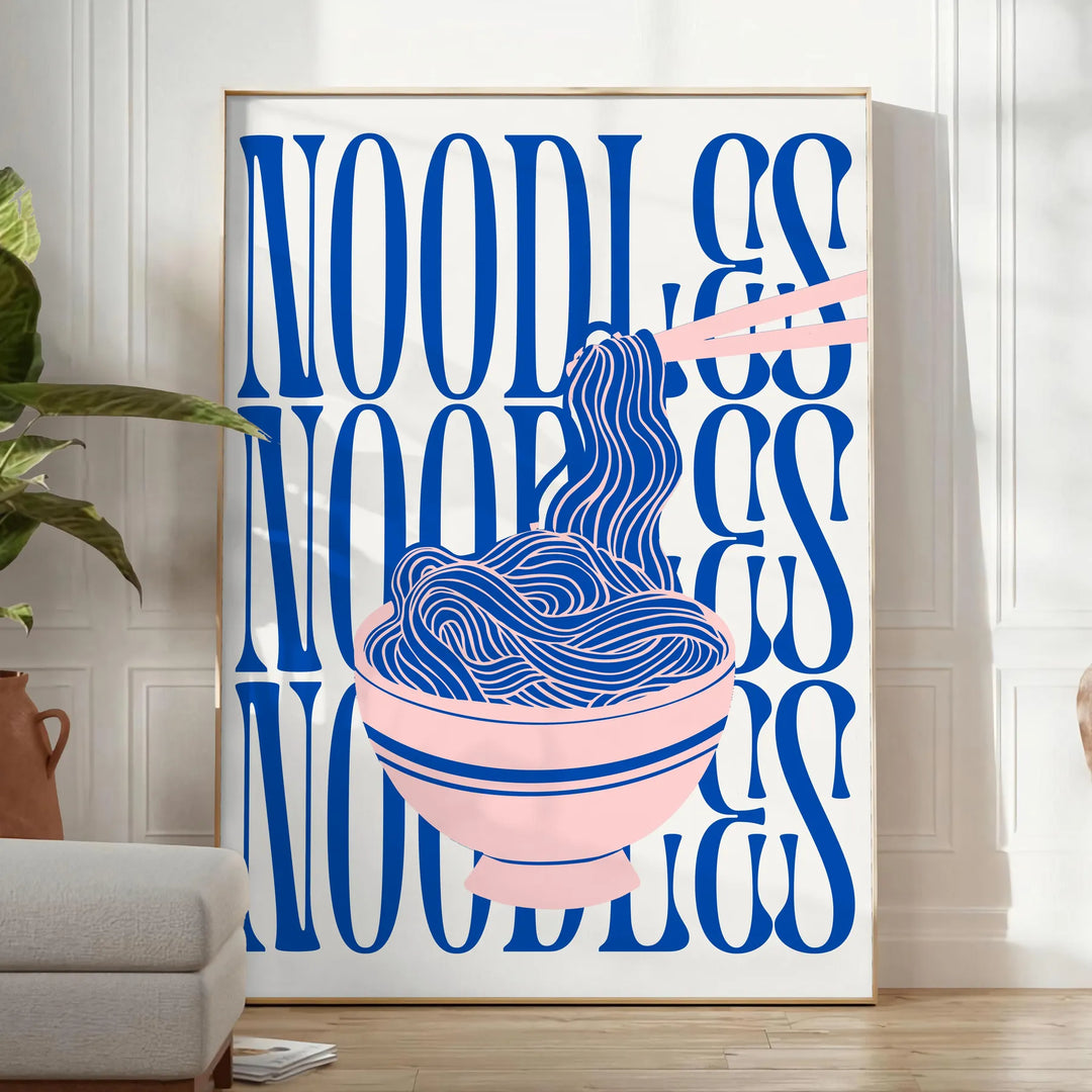 Noddles Kitchen Wall Art Travel Poster High Quality Frame Premium Print Home Decor Color