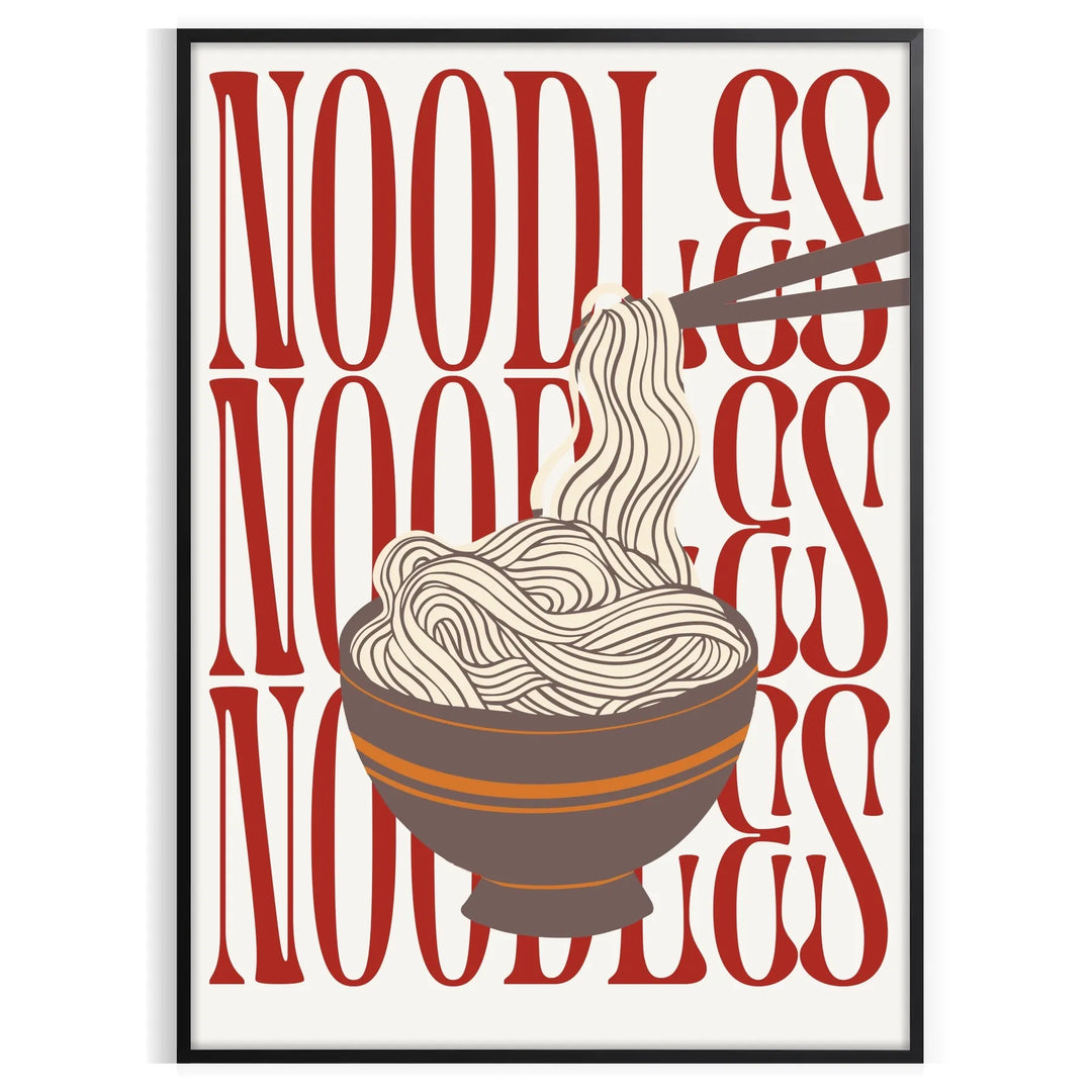 Noodles Kitchen Poster Travel Poster High Quality Frame Premium Print Home Decor Color