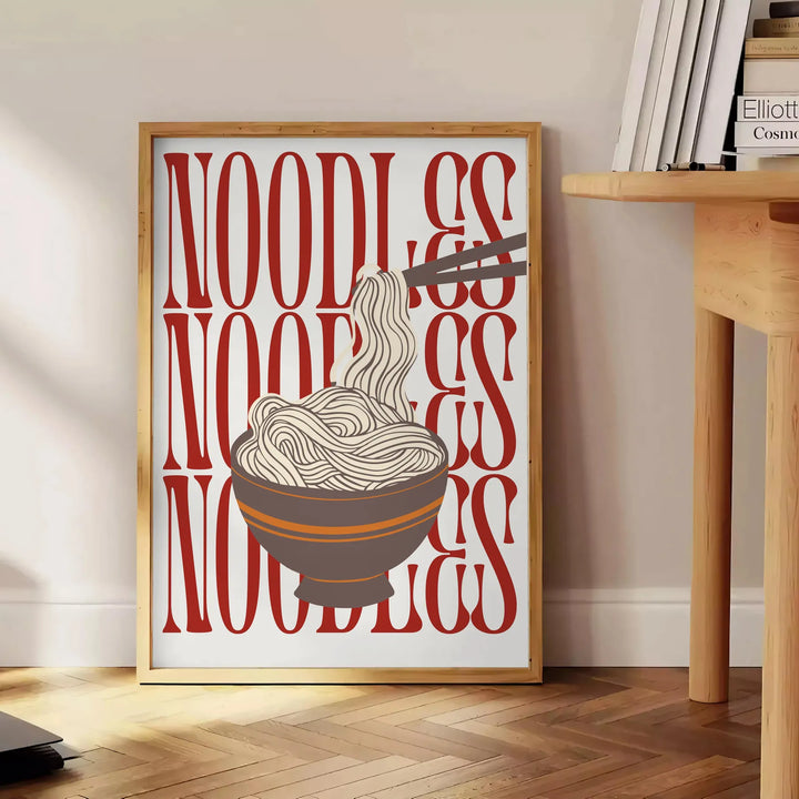 Noodles Kitchen Poster Travel Poster High Quality Frame Premium Print Home Decor Color