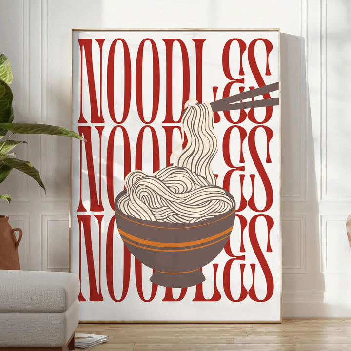 Noodles Kitchen Poster Travel Poster High Quality Frame Premium Print Home Decor Color