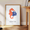 space vibrant hues ocean stunning animal art poster captivating blend orange blue wall splash marine charm room unique gift artwork available