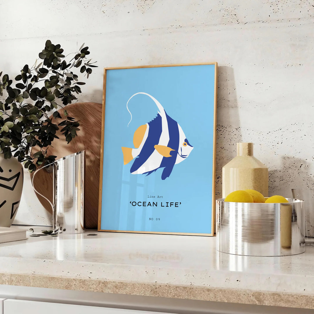 Ocean Animal Art Travel Poster High Quality Frame Premium Print Home Decor Color