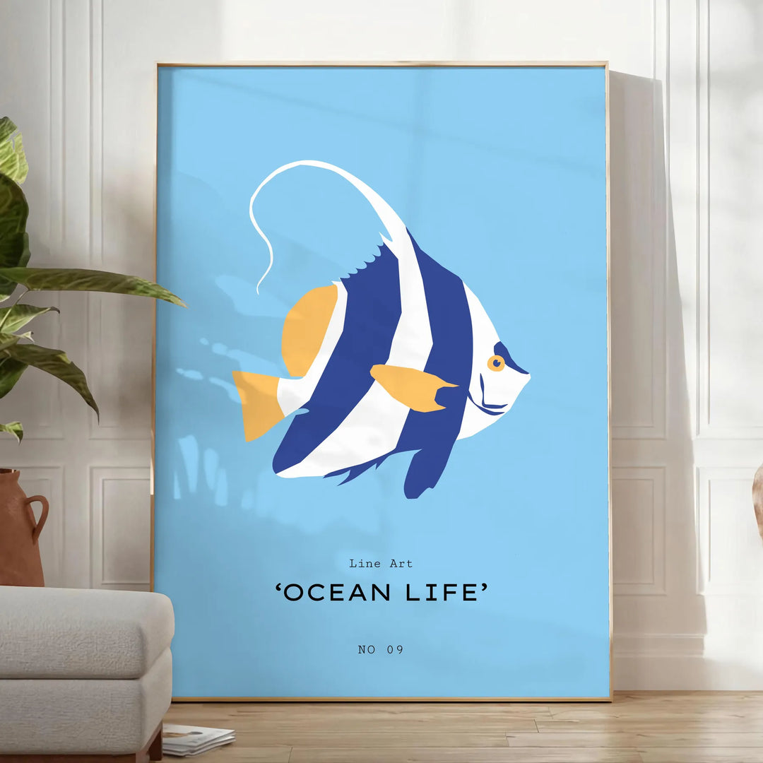 Ocean Animal Art Travel Poster High Quality Frame Premium Print Home Decor Color