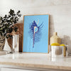 vibrant hues orange blue stunning ocean animal poster captivating wall art perfect gift sea lovers splash aquatic charm room frame ideal print space