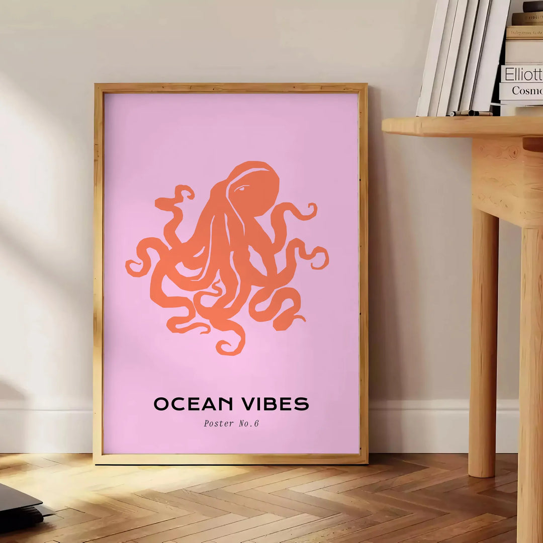 Ocean Animal Poster 5 Travel Poster High Quality Frame Premium Print Home Decor Color