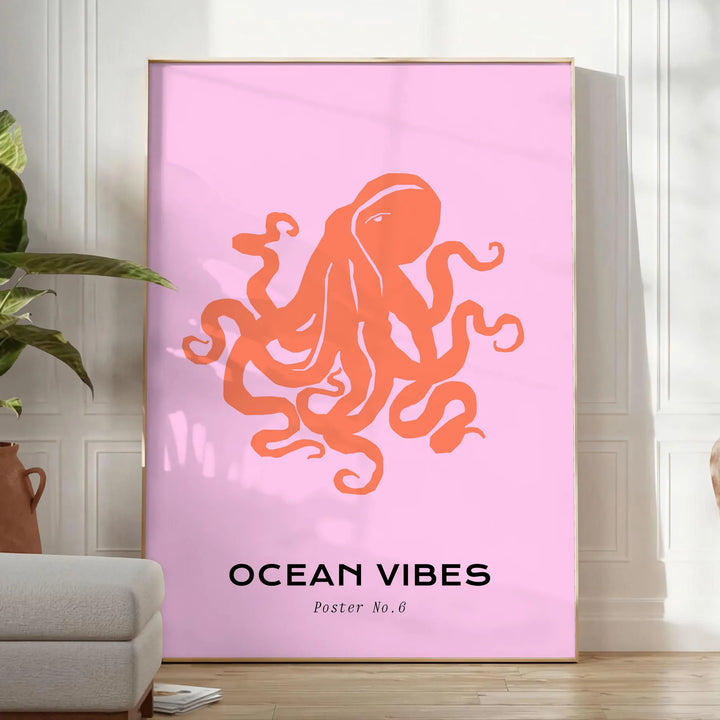 Ocean Animal Poster 5 Travel Poster High Quality Frame Premium Print Home Decor Color