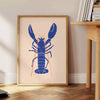 Affiche captivante animaux marins orange vibrant bleu profond décoration cadeau unique disponibles A4 cm A0