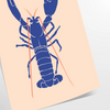 Affiche captivante animaux marins orange vibrant bleu profond décoration cadeau unique disponibles A4 cm A0