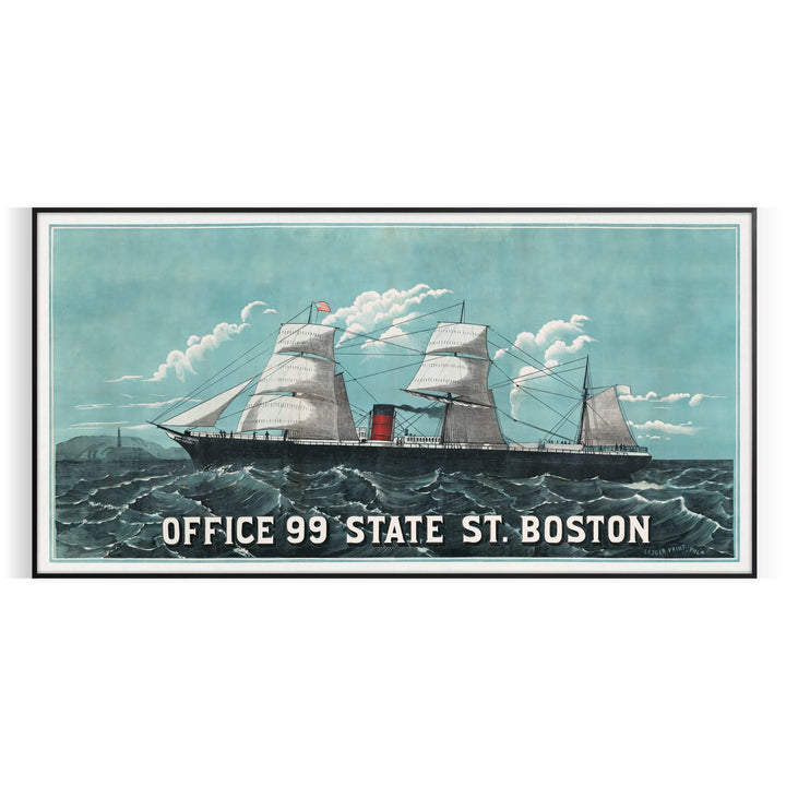 Office 99 State St Boston Travel Poster Wall Print