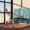 essence Boston Office 99 State St travel poster green gray tones wall art unique gift print touch elegance space unframed today stylish decor upgrade