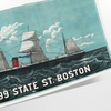 essence Boston Office 99 State St travel poster green gray tones wall art unique gift print touch elegance space unframed today stylish decor upgrade