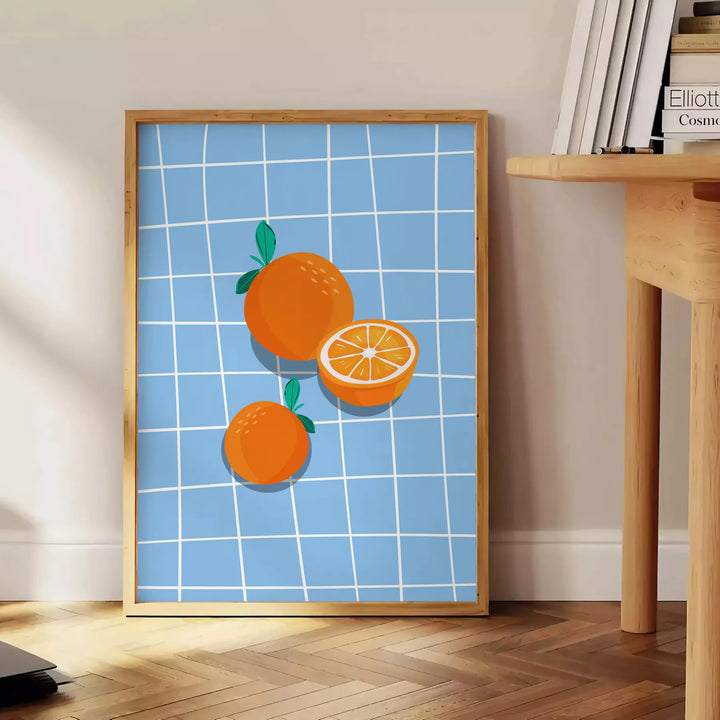 Orange Kitchen Poster Travel Poster High Quality Frame Premium Print Home Decor Color