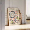 kitchen vibrant French oyster poster stunning green orange hues sophisticated wall art piece excellent gift charm space decor size A4 cm A0