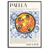 splash flavor space vibrant Paella Kitchen Art Poster warm orange crisp white captivating wall artwork ideal gift culinary lovers various sizes A4 cm A0 room