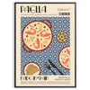 kitchen decor vibrant Paella Art Poster rich shades gray orange unique wall splash culinary inspiration space perfect gift style