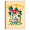 nostalgia Palm Beach Miami vintage travel poster vibrant blue orange hues charming artwork perfect wall art thoughtful gift essence retro decor framed masterpiece unframed print