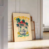 nostalgia Palm Beach Miami vintage travel poster vibrant blue orange hues charming artwork perfect wall art thoughtful gift essence retro decor framed masterpiece unframed print