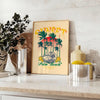 nostalgia Palm Beach Miami vintage travel poster vibrant blue orange hues charming artwork perfect wall art thoughtful gift essence retro decor framed masterpiece unframed print
